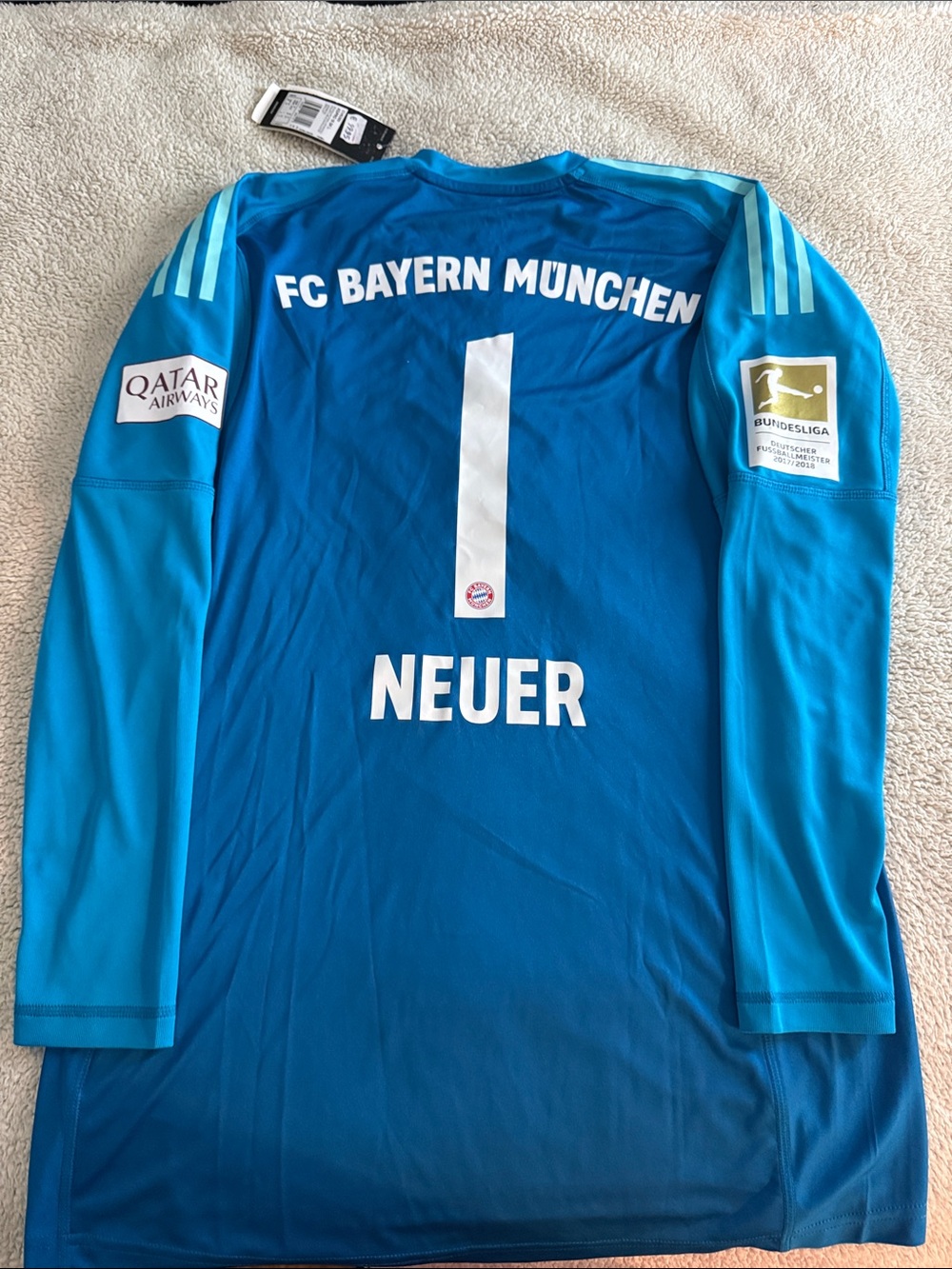 RARE Bayern Munich #1 Manuel Neuer 2018-19 Adidas Bundesliga Keeper Jersey